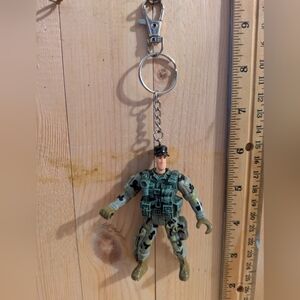 Military Action Figure Keychain Handmade